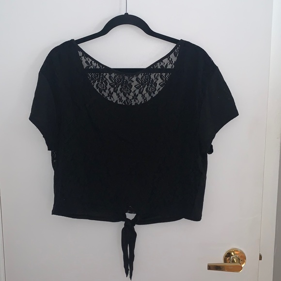 [M]👚PINK lace crop top - Picture 2 of 5